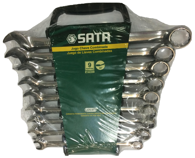 Jogo Chave Combinada Com 09 Peças (8Mm A 19Mm) St09020Sj Sata