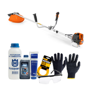 Roçadeira Husqvarna 321r 25,4cc + kit de manutenção e segurança - óleo, misturador, graxa, luva, óculos e nylon.