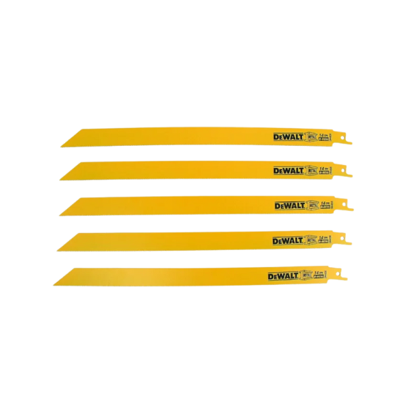 lamina p serra sabre 300mm metal dw4838d c5pcs dewalt 531000