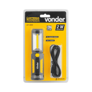 lanterna recarregavel de inspecao 2w cob 3 leds lr180i litio vonder