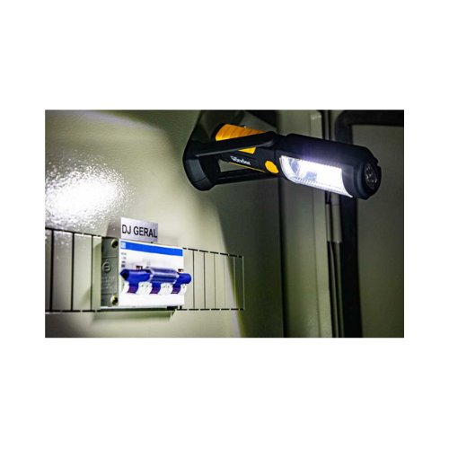 lanterna recarregavel de inspecao 2w cob 3 leds lr180i litio vonder