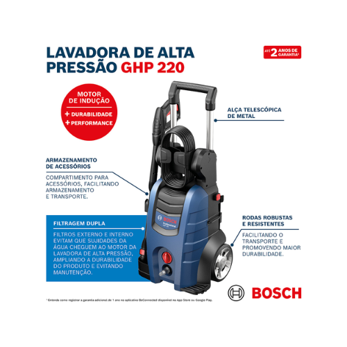 Lavadora Alta Pressão Ghp 220 2200 Libras Mono Bosch