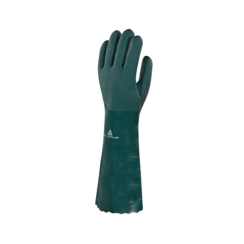 luva seguranca pvc 45cm g9 verde pvcgrip deltaplus