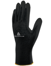 Luva Segurança Poliester GG/10 com Revestimento PU/PTO VE702 Delta Plus P Preto