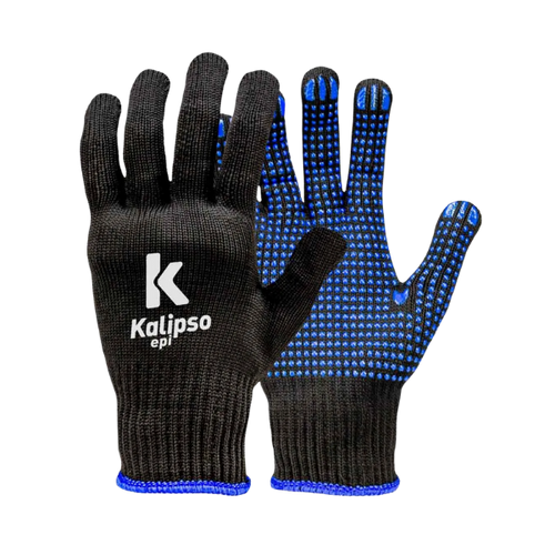 Luva Segurança Preta Helanca Pro G/9 Pigmen 1 Lado Kalipso