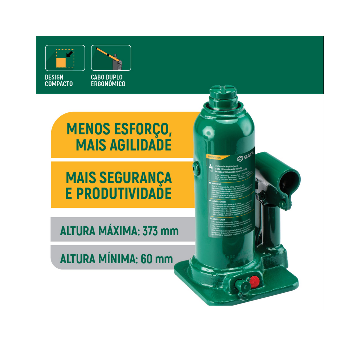 macaco hidraulico garrafa 4 ton st97802asc sata 504943
