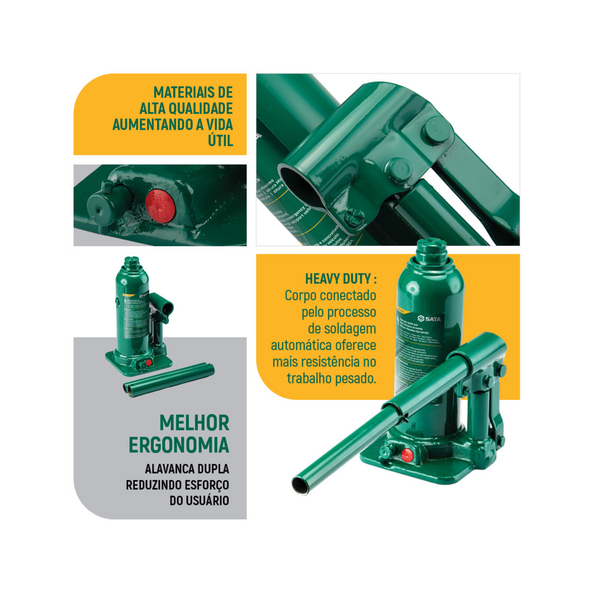 Macaco Hidráulico Garrafa 4 Toneladas St97802asc Sata