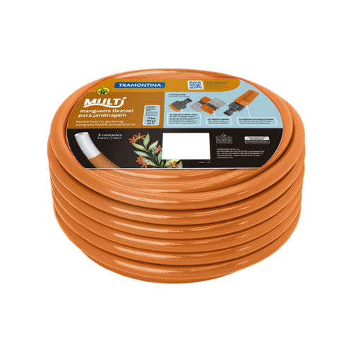 mangueira jardim laranja 12 flex rolo c 20m Tramontina 530283