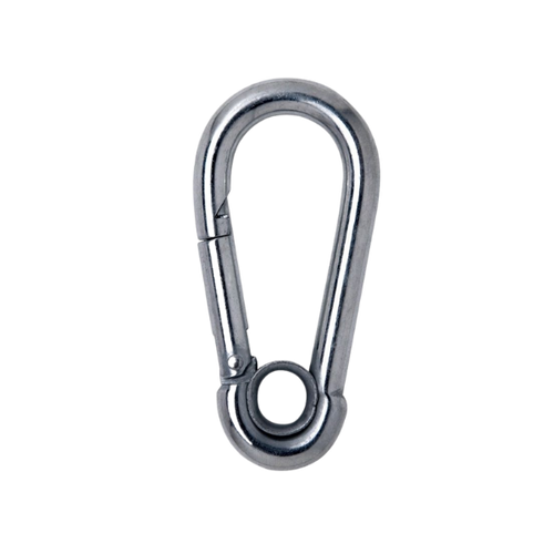 mosquetao inox com trava simples e olhal 8mm x 80mm carbostorm