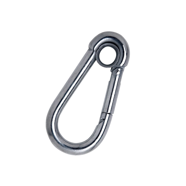 Mosquetão Inox Com Trava Simples E Olhal 10mm X 100mm Carbostorm