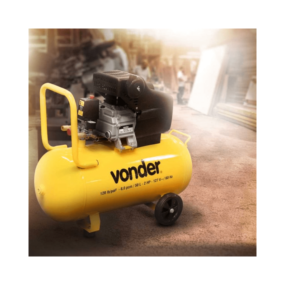 Motocompressor De Ar Mcv50 8.0/50l 2hp (Baixa Pressão 120lb) Vonder