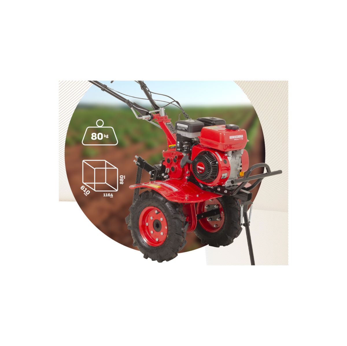 motocultivador mcg 770 7hp 4t tratorito kawashima 530371