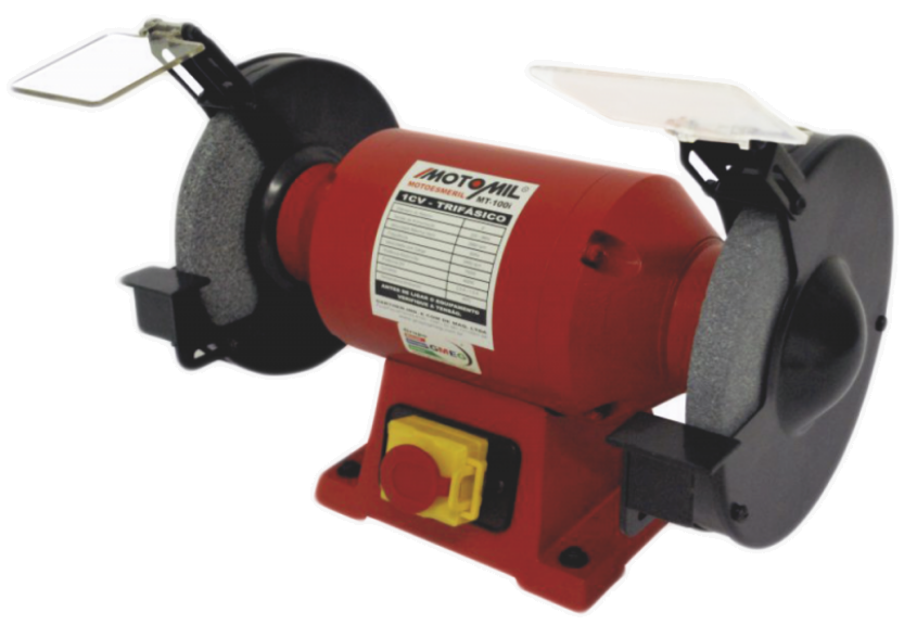 Motoesmeril Elétrico 1Cv 220/380V Trifásico 750w Mt-100I Motomil