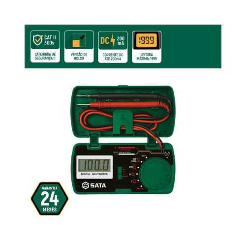 Multímetro Digital De Bolso Stdy03001 Sata