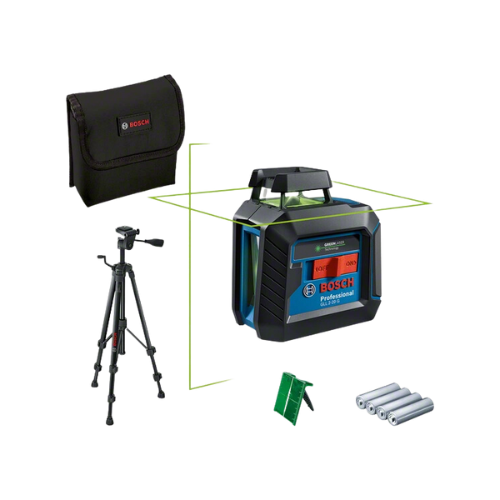 nivel laser verde gll2 20g com tripe e pilhas bosch