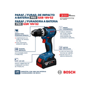parafusadeira a bateria 18v 2ah brushless gsb 18v 52 bosch