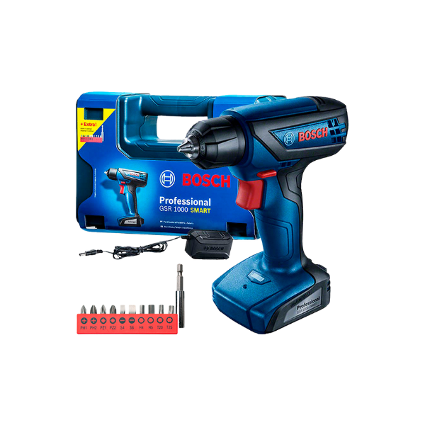 parafusadeira bateria 12v gsr 1000 smart bosch 61253