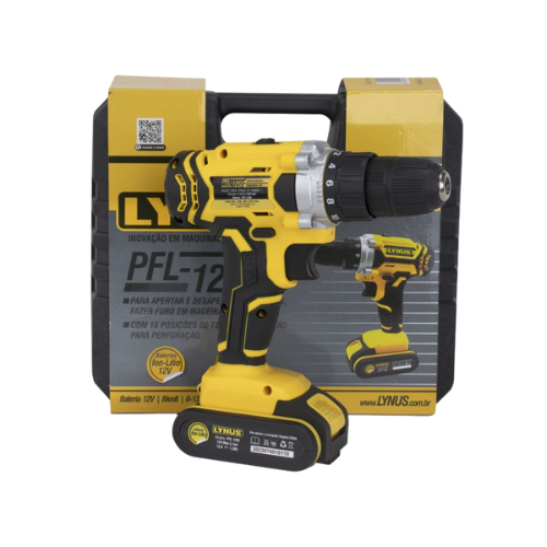 Parafusadeira De Impacto 12v Pfl-12si 1 Bateria Com Maleta Lynus