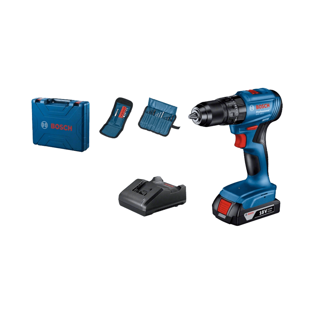 Parafusadeira Furadeira De Impacto 18V 2.0Ah Gsb 185Li 1 Bateria + 23AC Bosch