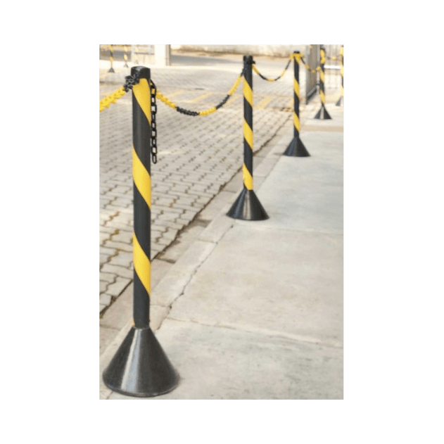 pedestal para corrente pvc zebrado vonder