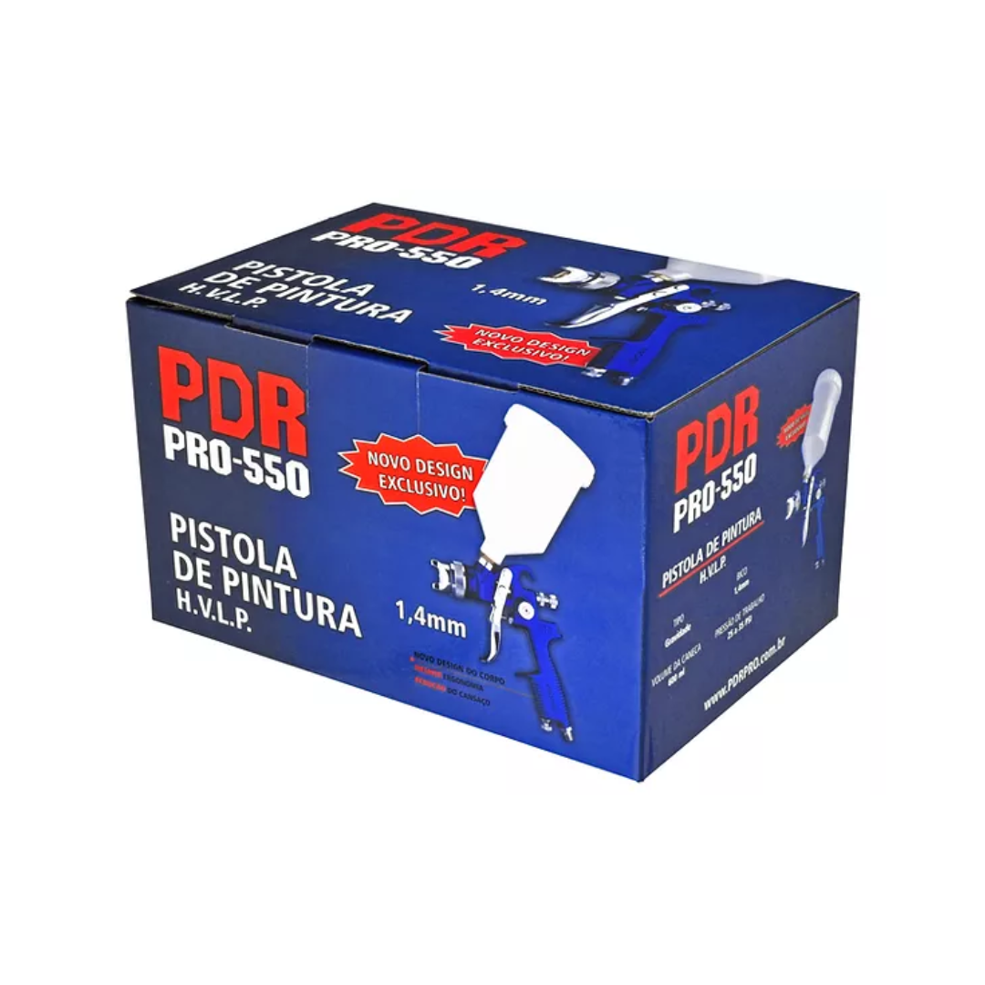 Pistola Pintura H.v.l.p Gravidade Pro-550 1.4 Mm Pdr