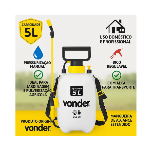 Pulverizador Manual Pl 005 5l Vonder