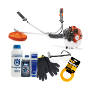 Roçadeira Husqvarna 226R 25.4cc + kit de manutenção e segurança - óleo, misturador, graxa, luva, óculos e nylon.