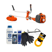 Roçadeira Husqvarna 545RX 45.7cc + kit manutenção e segurança - óleo, misturador, graxa, luva, óculos e nylon.