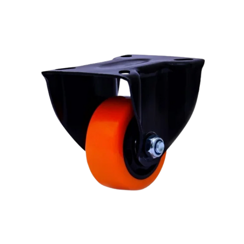Rodízio Fixo Com base Flpb.312 Bpa.e Black Laranja 70kg Colson
