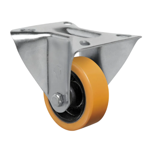 Rodízio Fixo Fl 312 Pn Poli Mold Mostarda Cap 170kg Schioppa