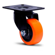 Rodízio Giratório Com Base Glpb 312 Bpa E Black Laranja Capacidade 70Kg Colson