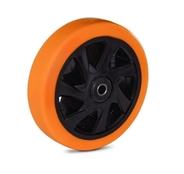Rodízio Giratório Com Base Glpb 414 Pu E Black Laranja Capacidade 140Kg Colson