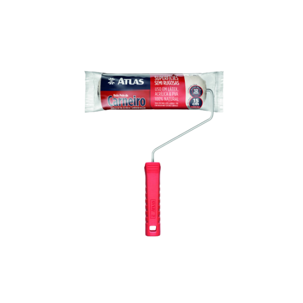 rolo p pintura 15cm la 30615 com garfo atlas 6186