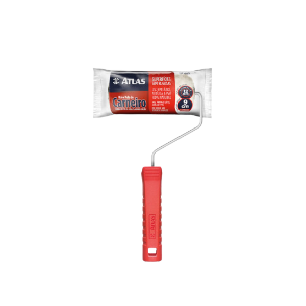 rolo p pintura 9cm la 3069 com garfo atlas 6185