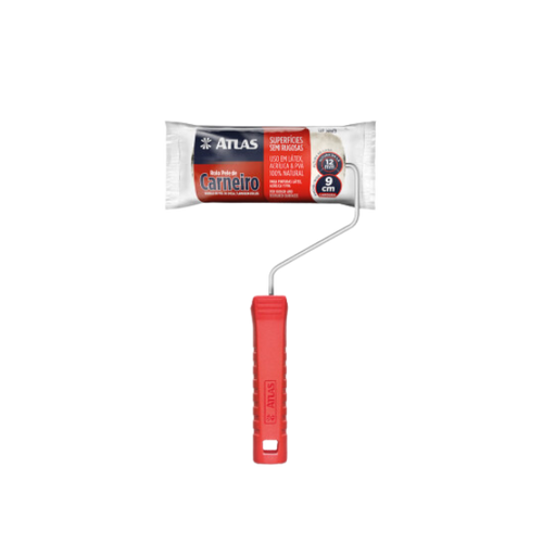 rolo p pintura 9cm la 3069 com garfo atlas 6185