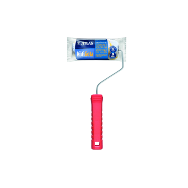 rolo p pintura 9cm la antigota 3219 com garfo atlas 6180