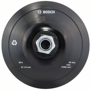 Suporte Borracha P/ Lixa 4.1/2 (115mm) com Velcro  Bosch