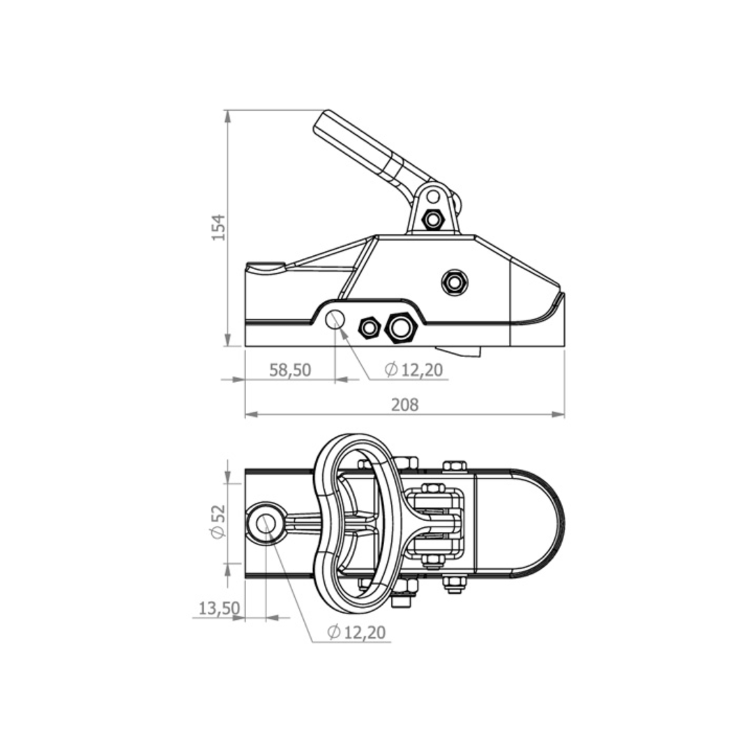 trava de engate robot tubular famit