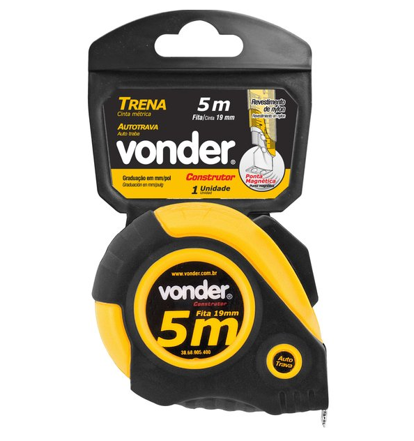 TRENA DE ACO 5M COM TRAVA COM IMA VONDER
