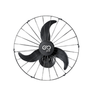 ventilador parede oscilante 60cm preto grade aco 180w 3 pas goar