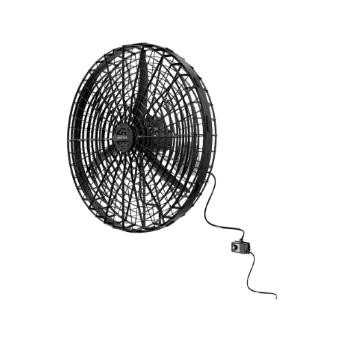 Ventilador Parede Fixo 100Cm Preto 367w 3 pás 220V Ventisol