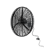 Ventilador Parede Fixo 100Cm Preto 367w 3 pás 220V Ventisol