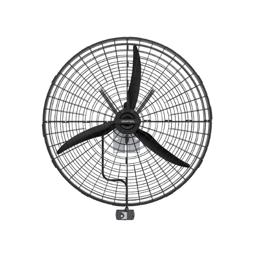 Ventilador Parede Fixo 100Cm Preto 367w 3 pás 220V Ventisol