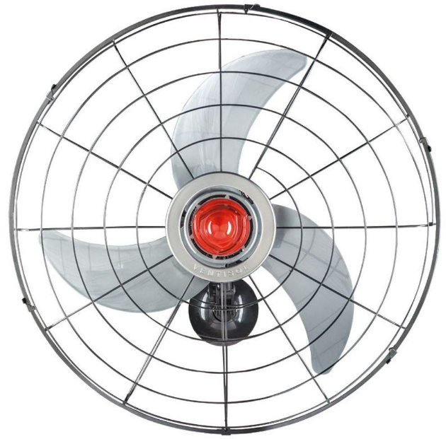 Ventilador Parede Oscilante 70Cm Preto (Gde Aço) Power 230w 3 pás 127/220V Ventisol