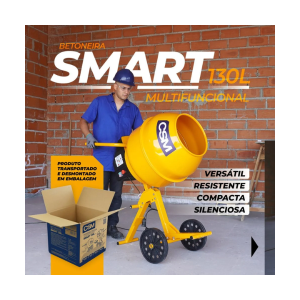 Betoneira para concreto smart desmontada 130L com motor mono 220v CSM