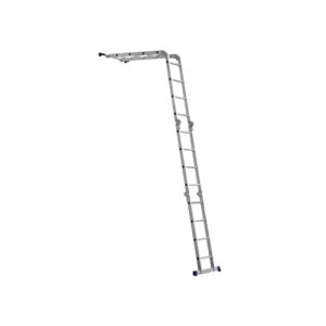 Escada de Alumínio Dobrável Multifuncional 16 Degraus 4 00m 4 00m com Plataforma MOR