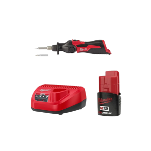 FERRO SOLDA 90W A BATERIA 12V 2AH C BOLSA 2488159N MILWAUKEE