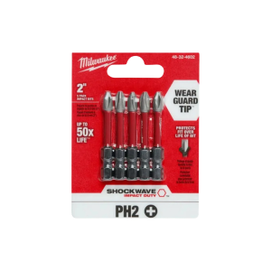 JOGO BITS PHILIPS IMPACTO PH2 X 50MM 5 PcS 48324602 MILWAUKEE