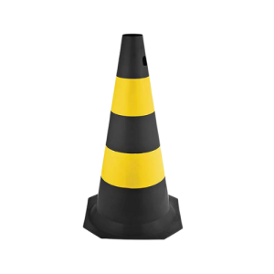 cone seguranca 50cm preto amarelo worker