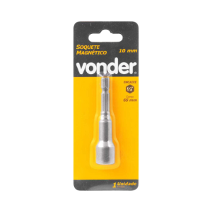 soquete para parafuso sextavado magnetico 10mm x 65mm vonder